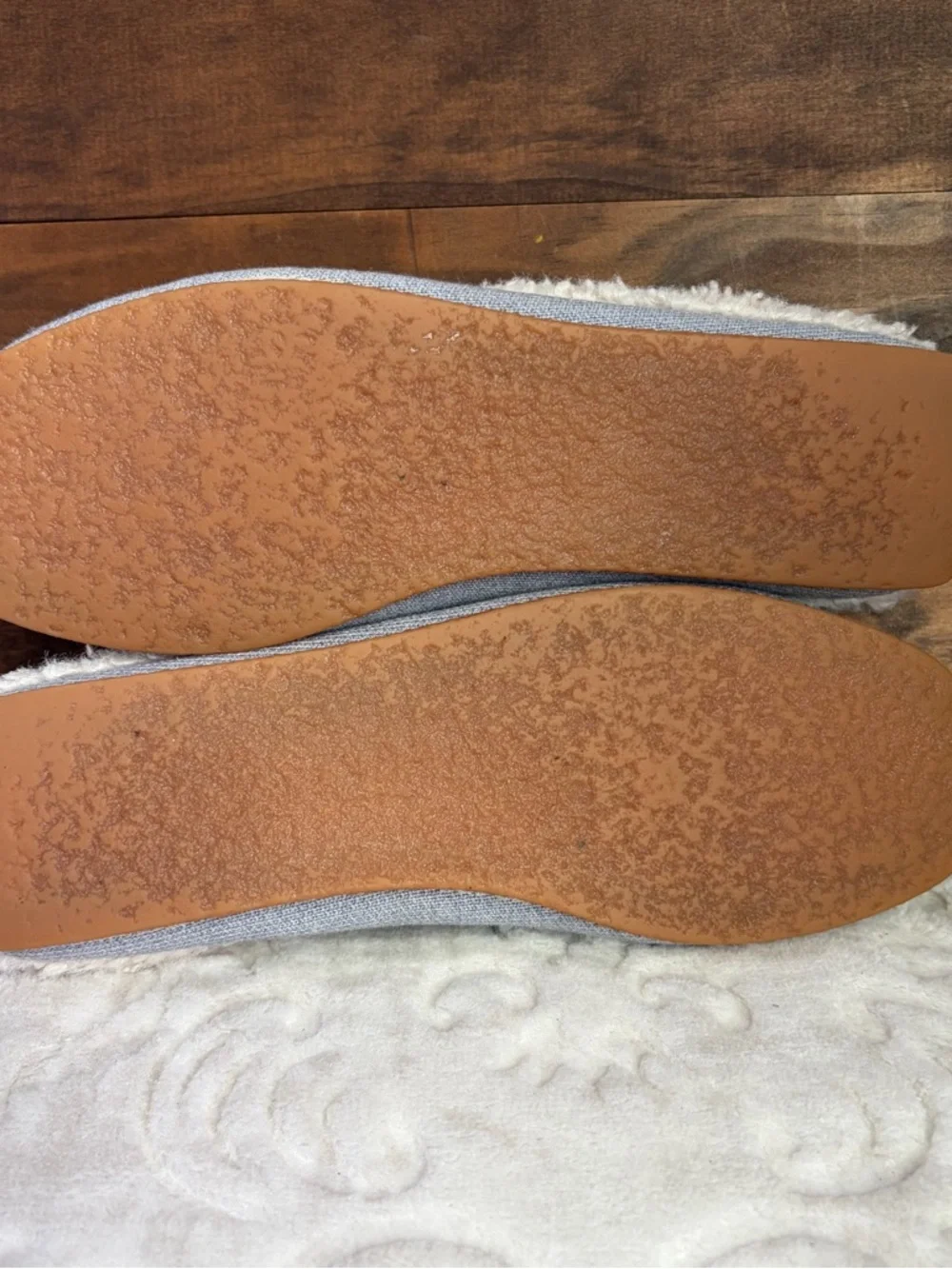 Rothy's The Scuff Slipper Sz 6 Glacier Grey Wool Blend with Sherpa Lining READ - Picture 6 of 15